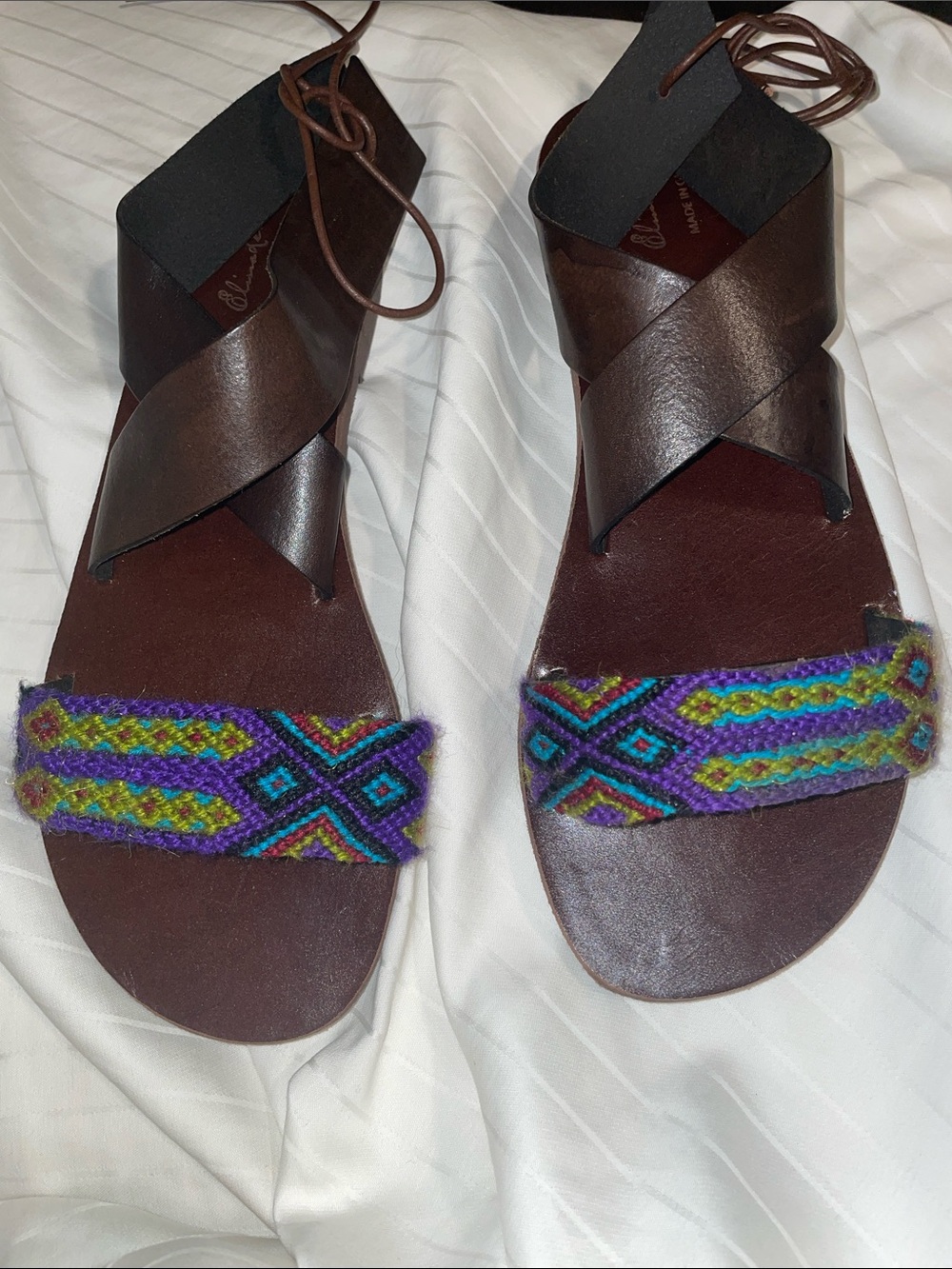 NWT Elina Linardaki Amalia Leather sandals size 39